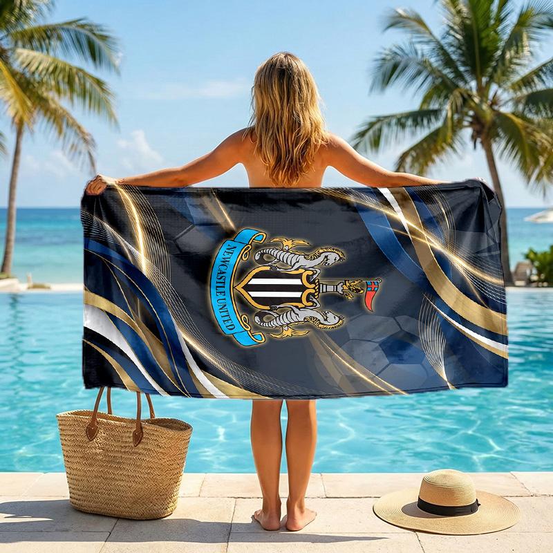 Newcastle United Football Beach Towel Soft Microfiber Summer Towel Quick Dry Absorbent Towel for Beach Swimming Pool Travel