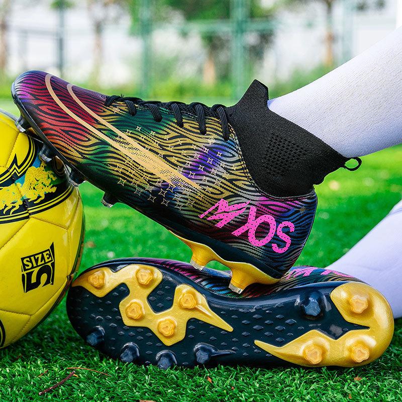 Tong Cheng High-top Competition Kicking Grass Nails Football Shoes Men's Actual Combat Sports Shoes Big Broken Training 2025