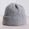Thickened Simple Personalized Women's Pile Hat Autumn and Winter Knitted Hat Cold Hat Confinement Hat Outdoor Riding Ear Protector Wool Hat