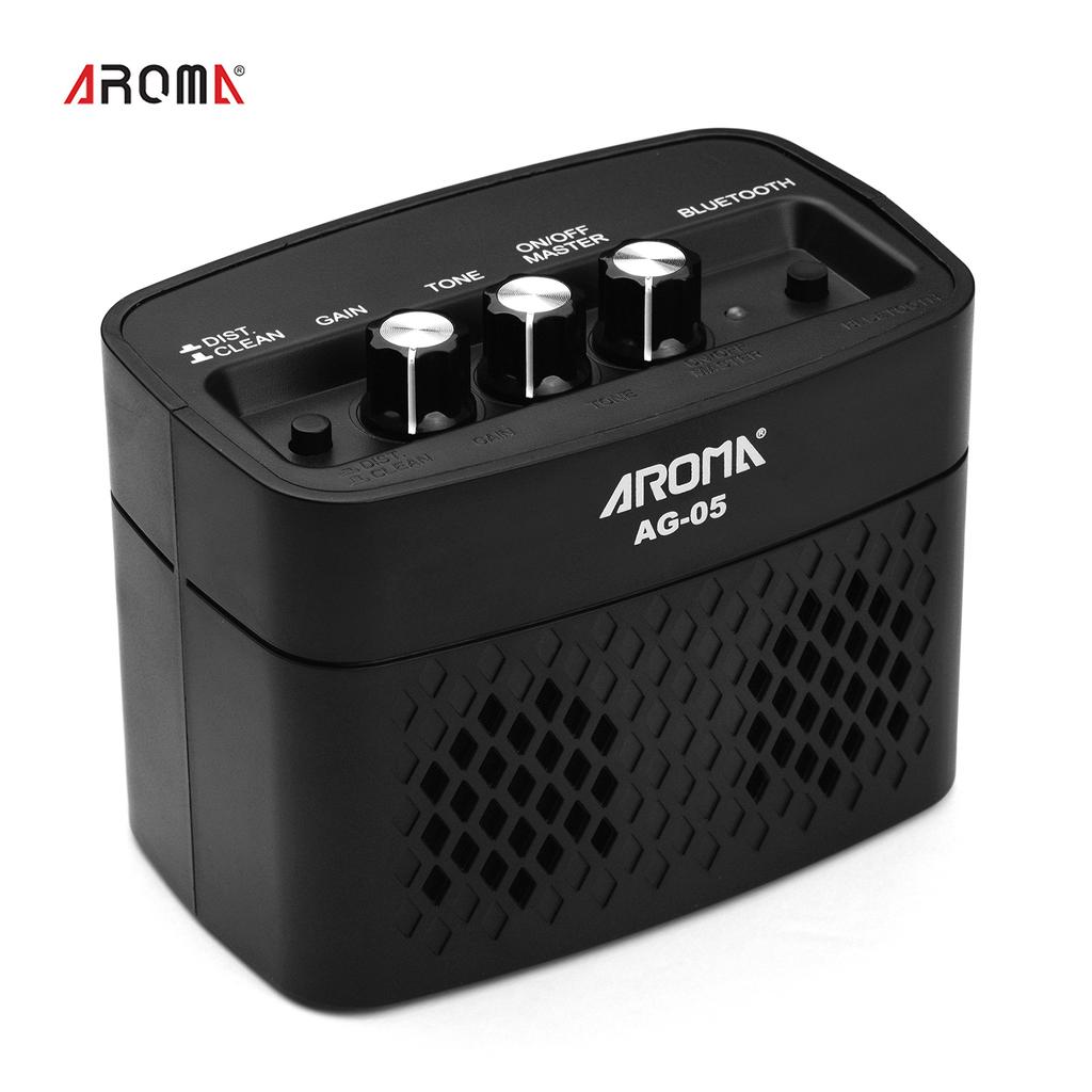 AROMA AG-05 Bluetooth-усилитель для электрогитары, 5-ваттный стереовыход, усиление тона с искажениями