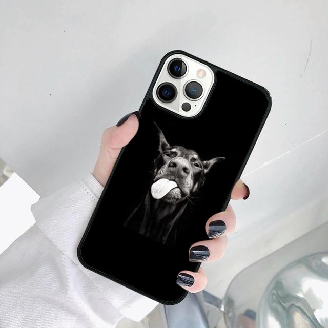 Чехол для телефона с изображением добермана Для iPhone 17 Air 15 Pro MAX 16 Plus 14 12 11 13 coque