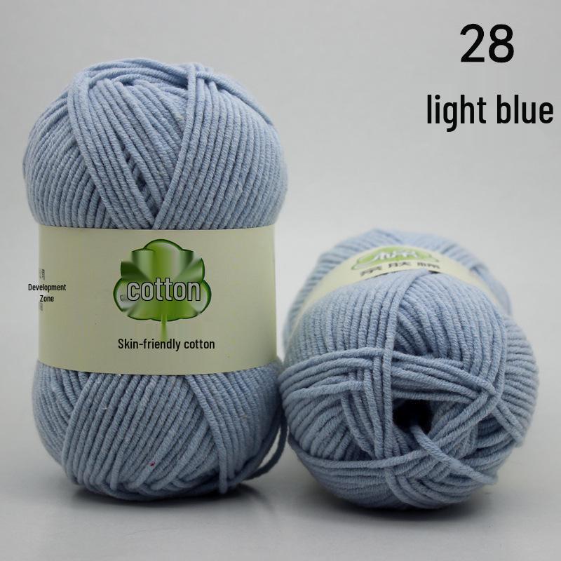 Пряжа из гребенного 5-слойного молочного хлопка для вязания и вязания крючком своими руками - Набор материалов средней толщины для шарфа и пледа