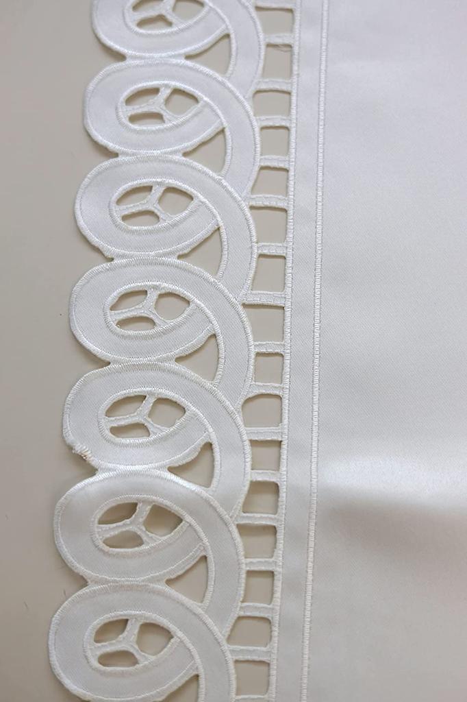 Alps Чехол для пианино кружевной 200см х 70см (Тип ришелье) CL-23 Белый с оттенком Прибл.