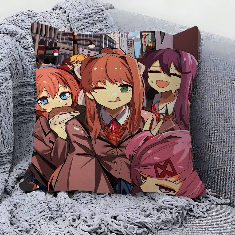 Аниме D-Doki Literatuare DDLC Кленовая Дизайн Наволочка Счастливый Осенний Урожай Декор Праздничный Декор Наволочка