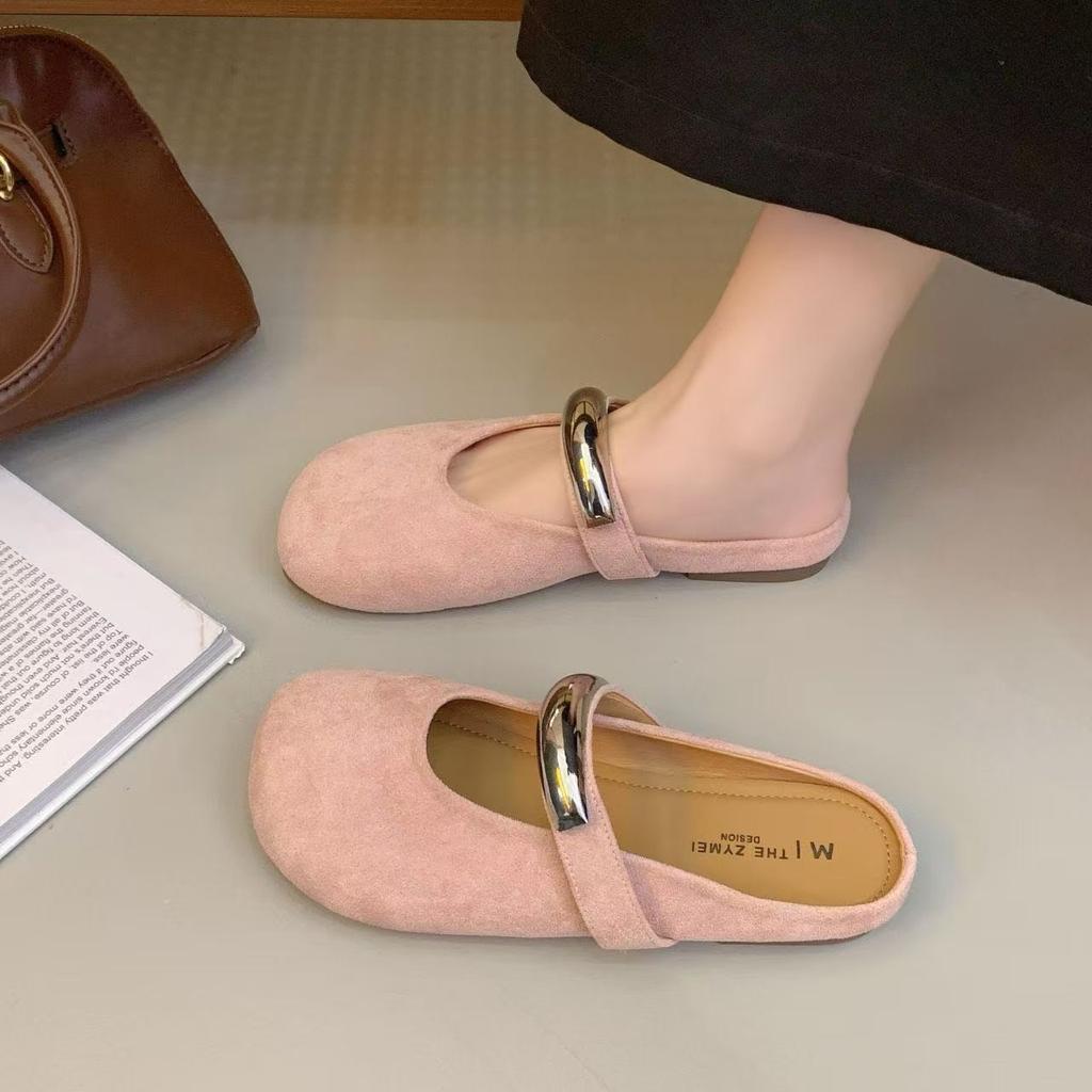 Fashion Retro Ballerina Slipper Style Wide Toe Box Shoes Famous Brand Spring Comfortable Rubber Sole Ladies Sandals (Best Selling Deal)