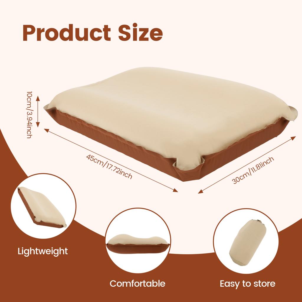 Portable Camping Pillow Ultralight Inflatable Pillow with Storage Bag Compressible Folding Air Cushion for Camping Traveling
