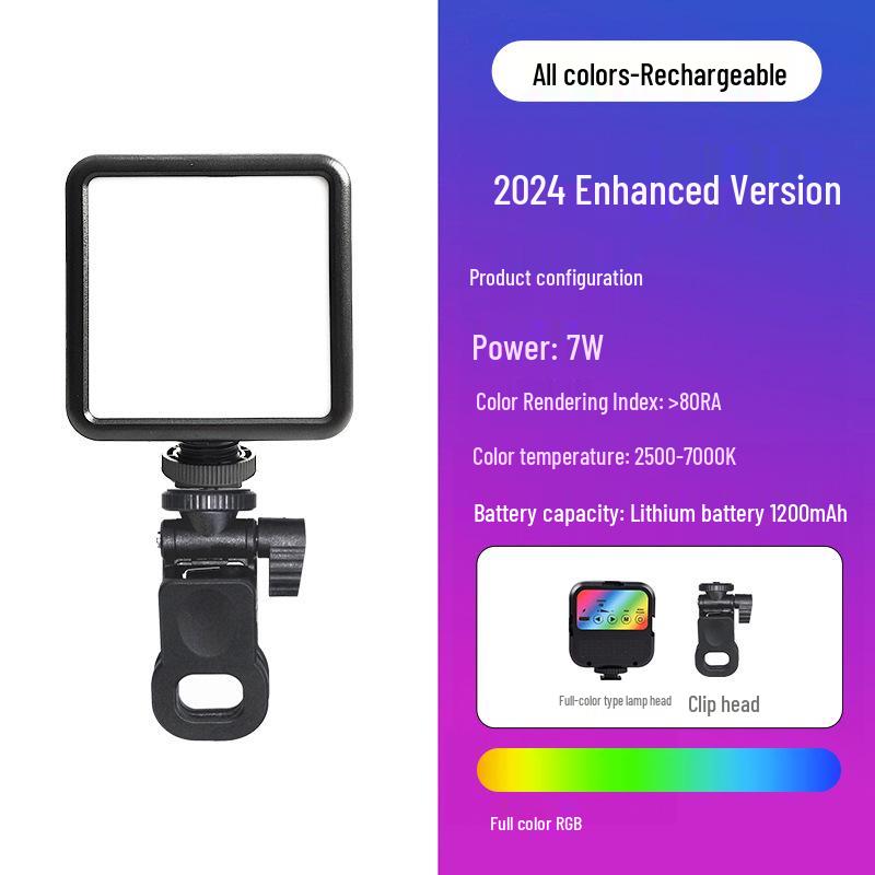 Портативная RGB кольцевая лампа для фотосъемки с регулируемой теплой/холодной настройкой