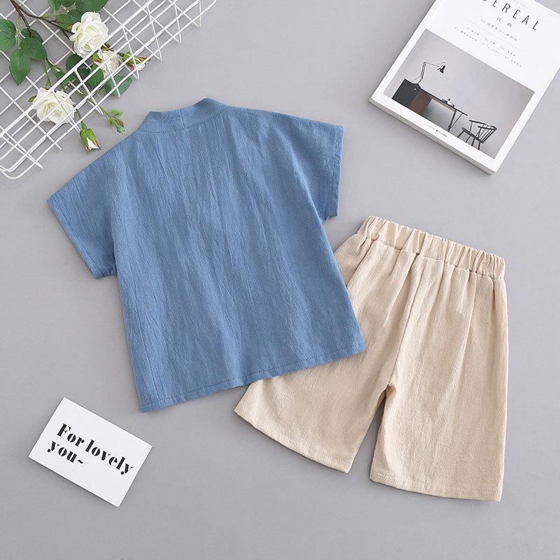 Ханбок для мальчиков, летний китайский стиль, старинный летний костюм из двух частей, детский костюм Тан, детские платья на годовщину, известный стиль