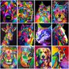 Oil Painting DIY 5D Diamond Painting Full Round Resin Cross Stitch Kits Cartoon Animal Diamond Embroidery Mosaic Handmade Gift