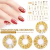 Nail Sequins Moon Star Design Decorative Beauty Nail Art Creative DIY 3D Decal for Daily Life