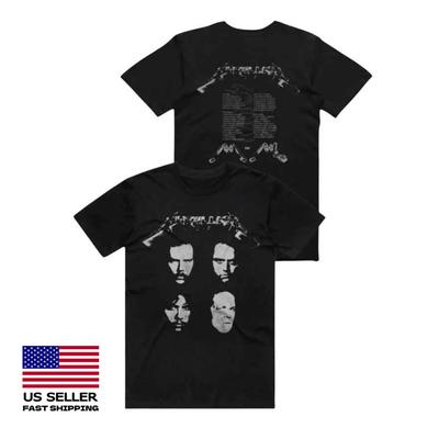 Новая Горячая Футболка Metallica Черный Альбом 4 Лица 1991-1992 Все Размеры Унисекс Футболка