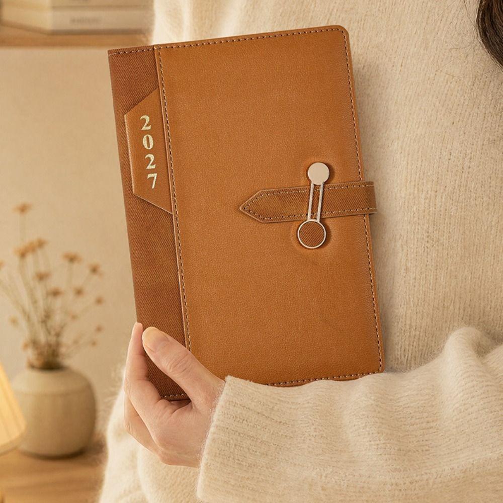 A5 Size Diary Notebook Wear-resistant Annual Calendar Notebook 2027 Planner Agenda School