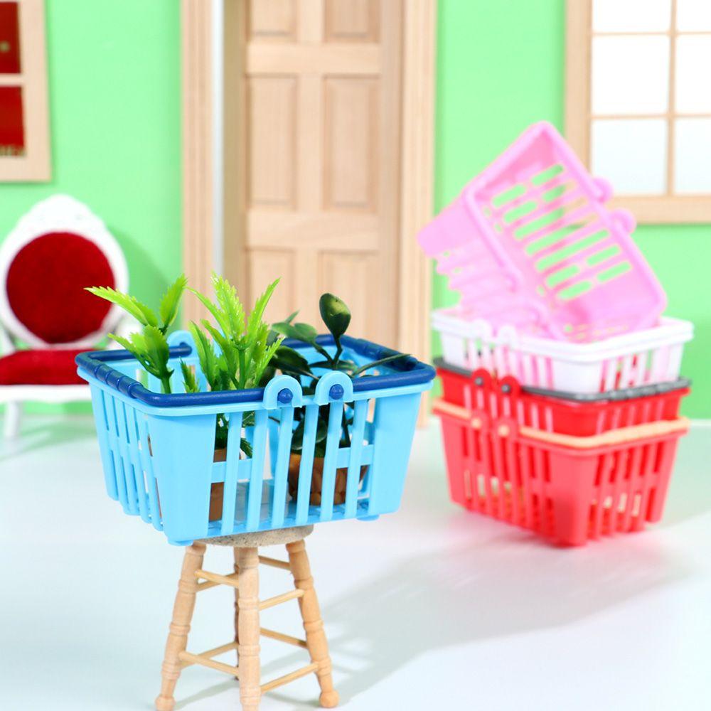 Supermarket Shopping Miniature For Doll House Food Basket Shopping Basket Doll Accessories Mini