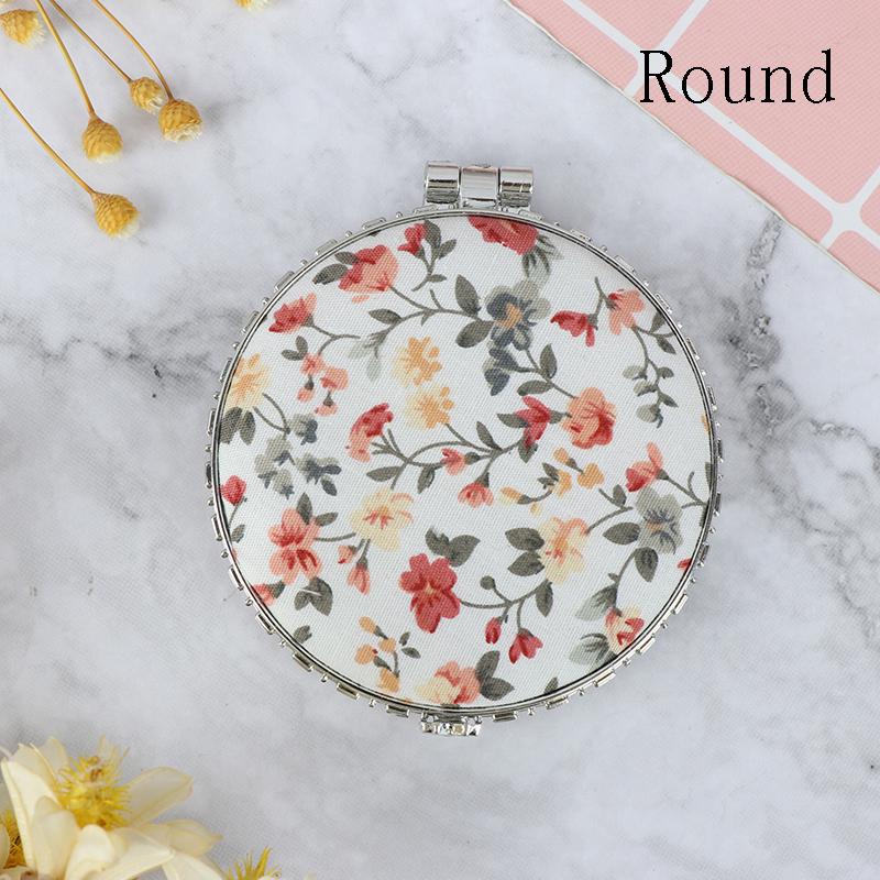 Мини-макияж, компактные карманные цветы, двухсторонние складные винтажные косметические зеркала