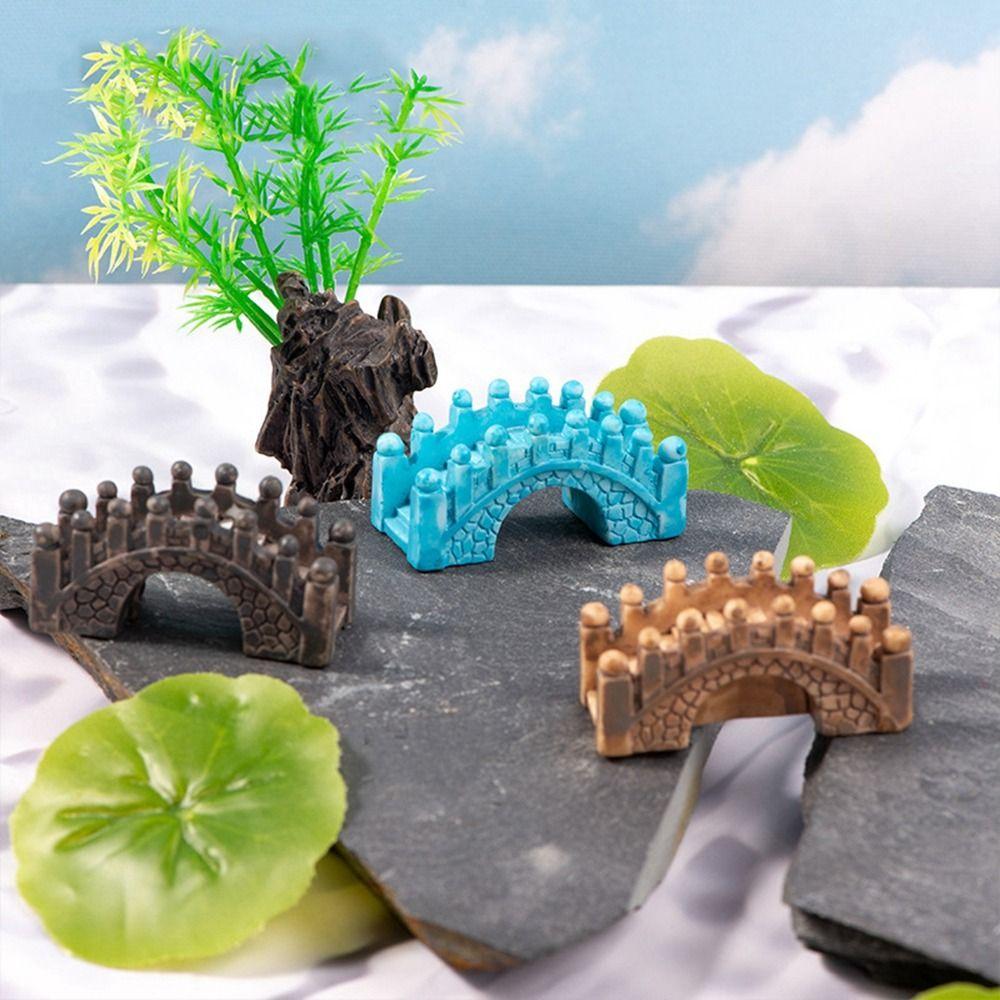 Micro-landscape Jiangnan Small Bridge Resin Craft Resin Bridge Miniatures Stone Bridge Desktop