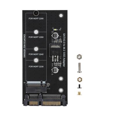 M.2 NGFF SSD to SATA 22PIN Hard Drive Disk Стабильная производительность Адаптер Riser Card