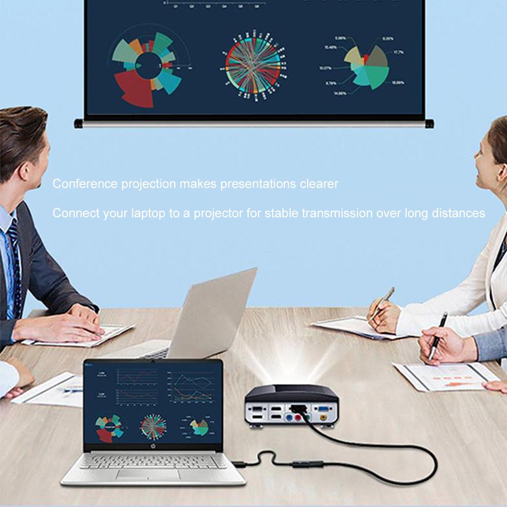 BUDI 4K 1080P DisplayPort To HDMI Adapter DP Male To HDMI-Compatible HD Female Video TV Cable L D4A5