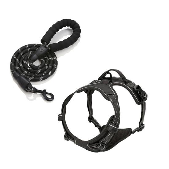 Шлейка для собак против рывков, мягкая шлейка для собак со ступенчатым дизайном, шлейка для контроля без рывков с регулируемыми ремнями для собак всех размеров