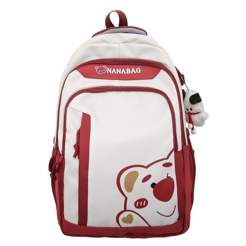 Рюкзак Lotso из нейлона с мультяшным медведем для школьников, с дышащей конструкцией, для учениц и учеников средней школы