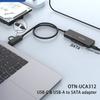 Адаптер ONTEN UCA312 USB A+USB C to SATA с 3 портами USB 3.0 хаба для 2,5-дюймовых HDD SSD