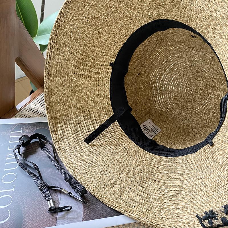 Новая элегантная соломенная шляпа с кружевным краем, детская летняя шляпа с большими полями, защита от солнца и ультрафиолета