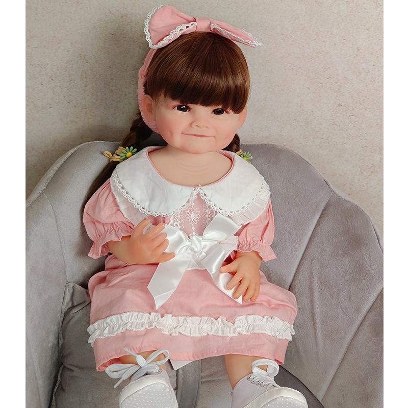 55 см 22 дюйма куклы реборн реалистичные Рая полностью силиконовые детские Bebe кукла для новорожденных девочек водостойкая игрушка для детей подарок