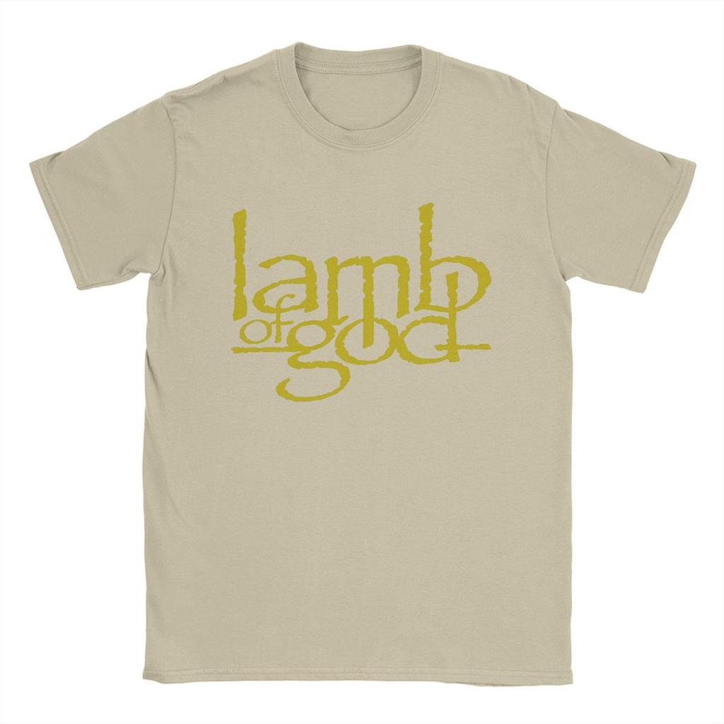 Винтажные футболки Lamb Of God Golden для мужчин, хлопковая футболка с круглым вырезом, футболки с коротким рукавом, идея для подарка, одежда