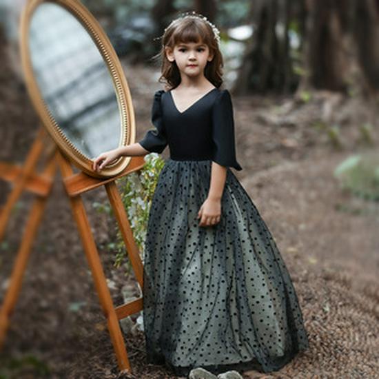 Детское тюлевое вышитое платье принцессы для вечеринки