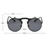 Vintage Steampunk Flip Sunglasses Round Metal Frame Sun Glasses For Men Women Multifunctional Car Fashion Eyewear Uv400