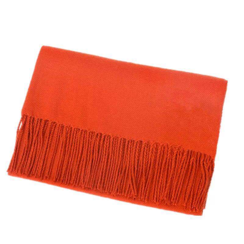 Camel Solid Color Scarf Autumn and Winter Warm Thickened Imitation Cashmere Shawl Dual-use Tassel Men's and Women's Couple Scarf Winter