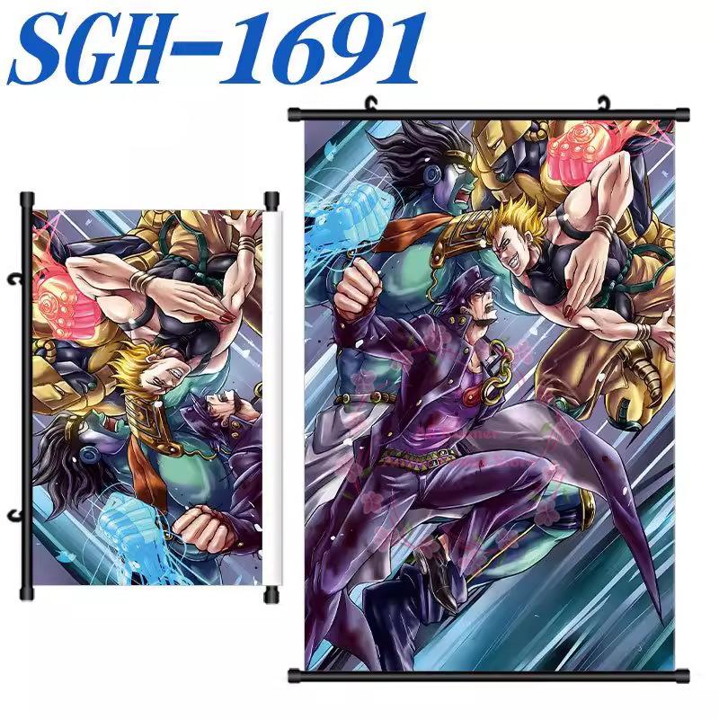 Jojo'S Bizarre Adventure Poster Scroll Painting Peripheral Hanging Painting Bedside Living Room Background Wall Cloth Painting