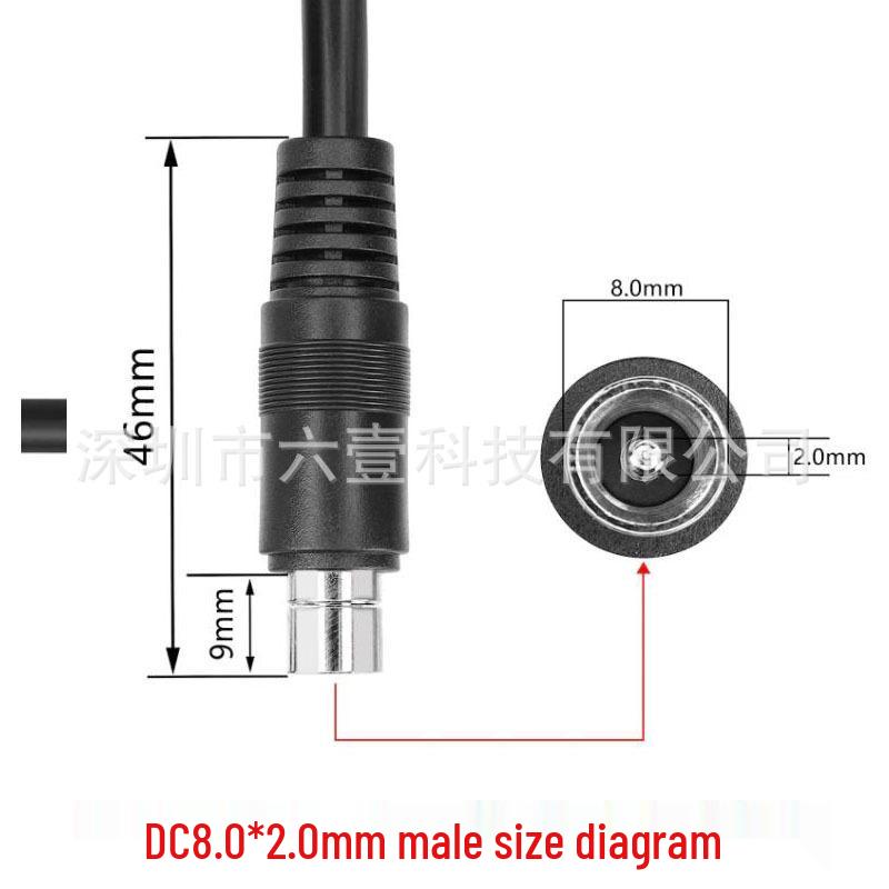 Outdoor DC8020 Charging Cable: 30A/45A Energy Storage Plug with Solar Panel Connection