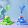 Интерактивная игрушка для кошек, 3-уровневая башня, вращающаяся платформа, трек с мячиками, игрушка с 3 мячиками