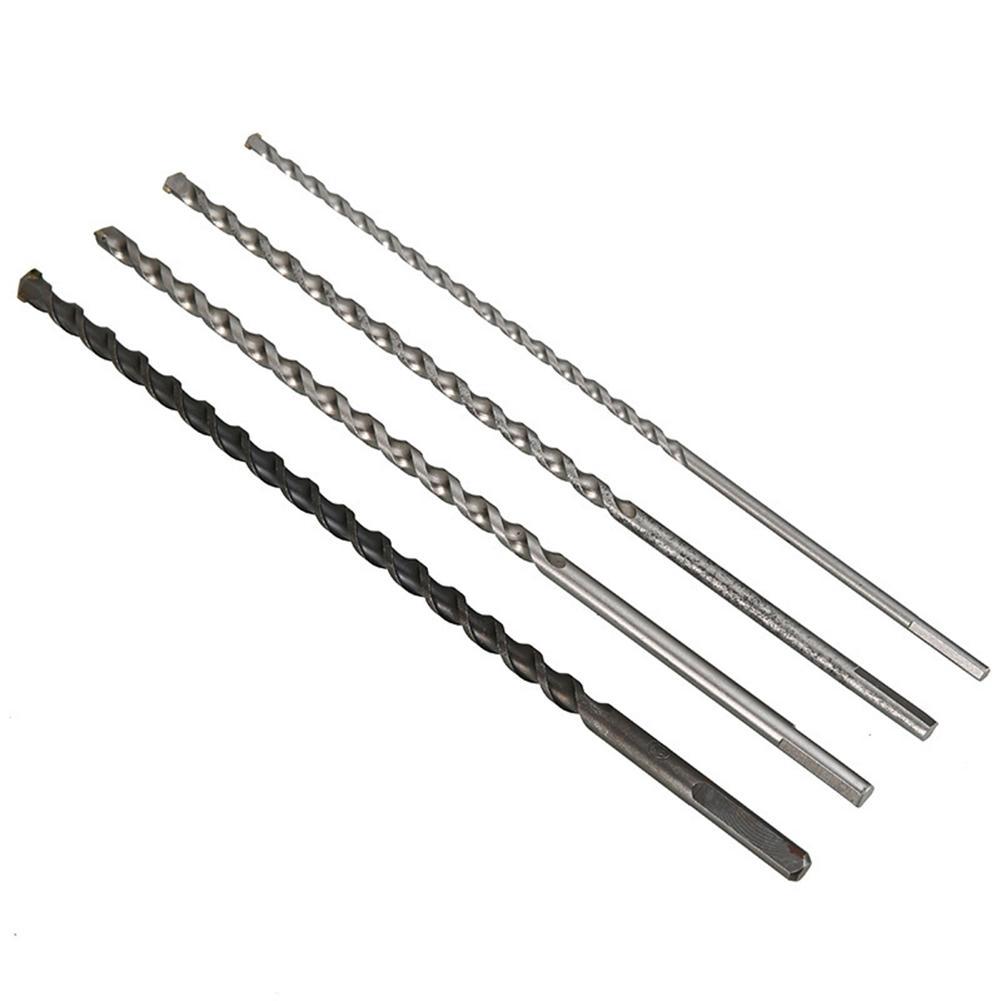 Drill Bit Set 300mm Long Masonry Concrete Impact Drill Bit Alloy Triangle Shank 6 8 10 12 16mm Drill For Masonry Light Concrete