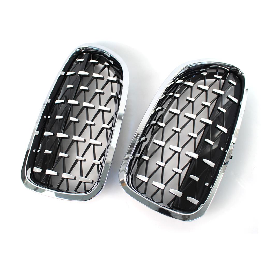 2шт автомобильные решетки переднего бампера ромбовидный стиль ноздри решетки гоночная решетка для BMW 5 серии F10 F11 F18 M5 528i 530i 535i