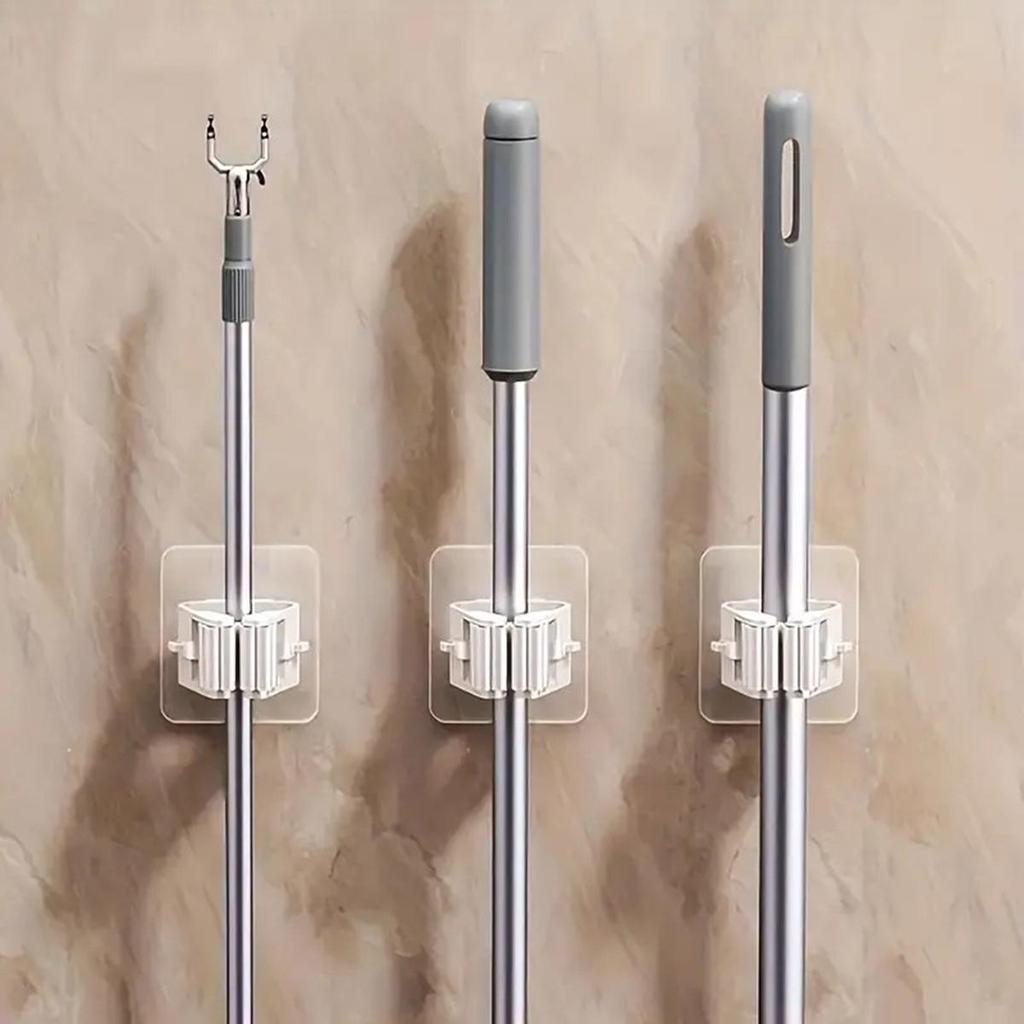 Держатель для швабры, настенный органайзер для швабры, держатель для щетки, вешалка для метлы, стеллаж для хранения, кухонная вешалка, зажим, бесшовный крючок для швабры