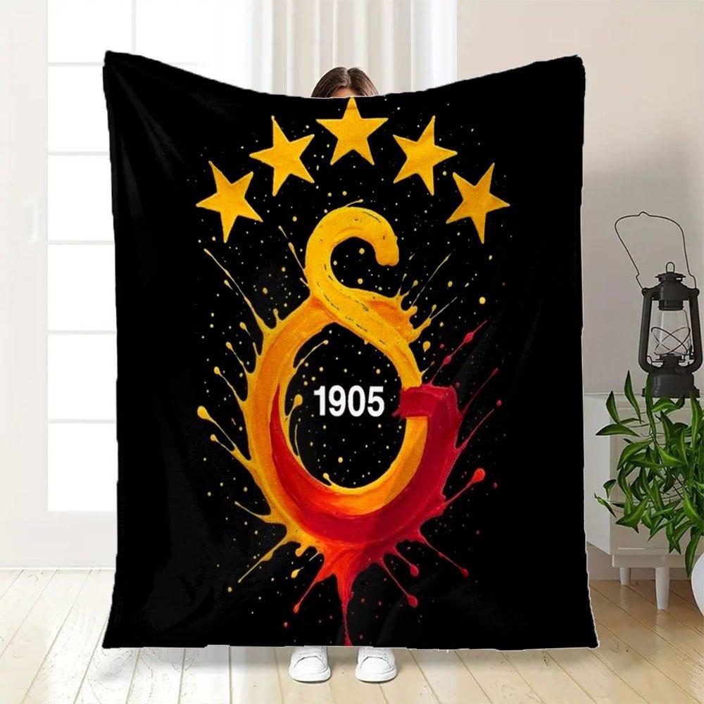 Galatasaray Istanbul Football Club Soccer Jersey T-ShirtBlanket Flannel Throw Blanket for Sofa, Bed, Travel, Camping, Office, Couch, Chair,