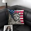 Чехол для подушки Модный США Натуральный Лен Органическая Ткань Двусторонний Принт Диван Домашний Декор Подарок Наволочка