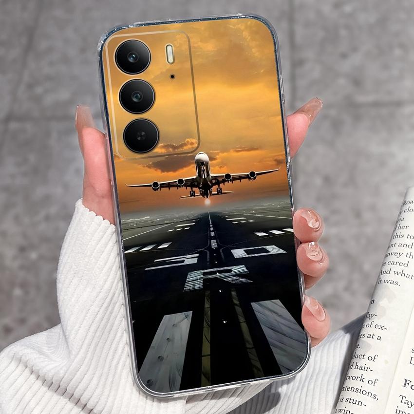 Для Oppo Realme C75 C75x C71 C67 C63 C55 C35 C33 C21Y C20 C15 Прозрачные чехлы для телефона Очаровательные кошачьи узоры Защитная пленка Пылезащитный чехол Для корпуса Oppo