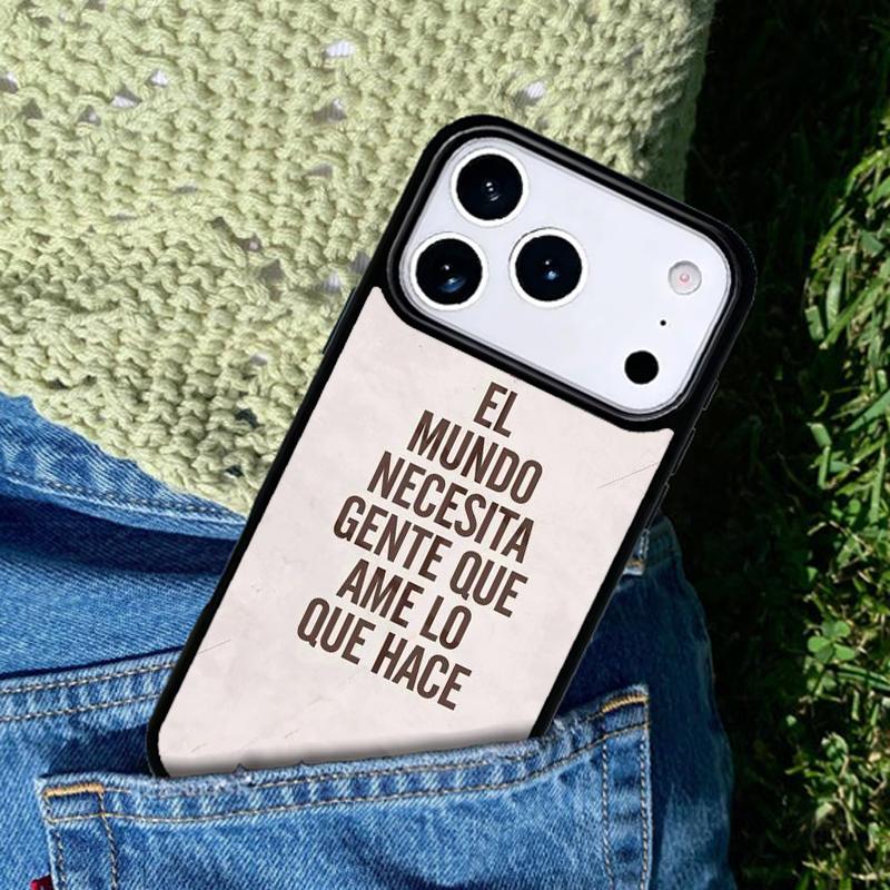 Spanish Quotes Phone Case For iPhone 17 AIR 16 Pro Max 15 14 Pro 11 12 13 Shockproof Silicone Cover
