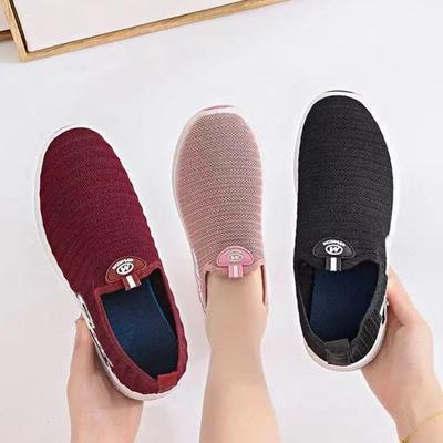 Новая спортивная обувь, женская модная повседневная обувь без шнуровки, дышащая сетка, летние кроссовки с мягкой подошвой