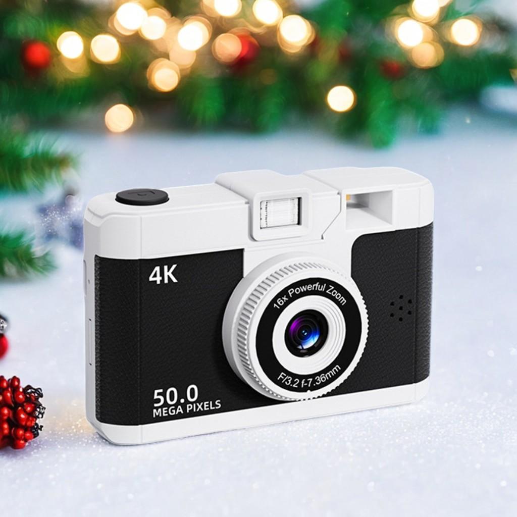 Фотоаппарат с двумя камерами Ретро-компактные камеры HD 1080P Цифровая фотокамера Детские подарки на день рождения Аудио- и видеокарта