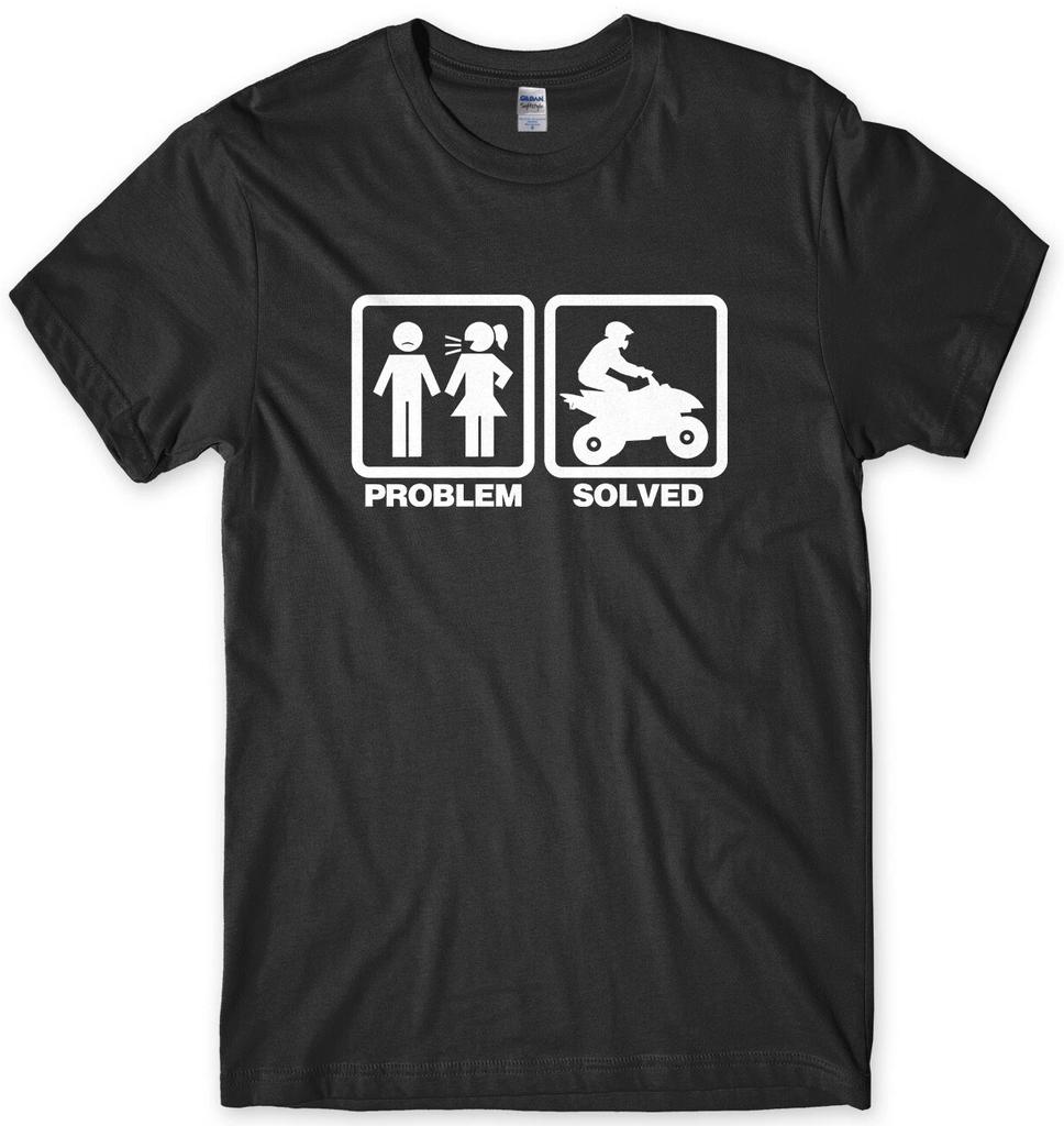 Problem Solved Quad Biking Bike Mens Funny Unisex Mens Kids T Shirt