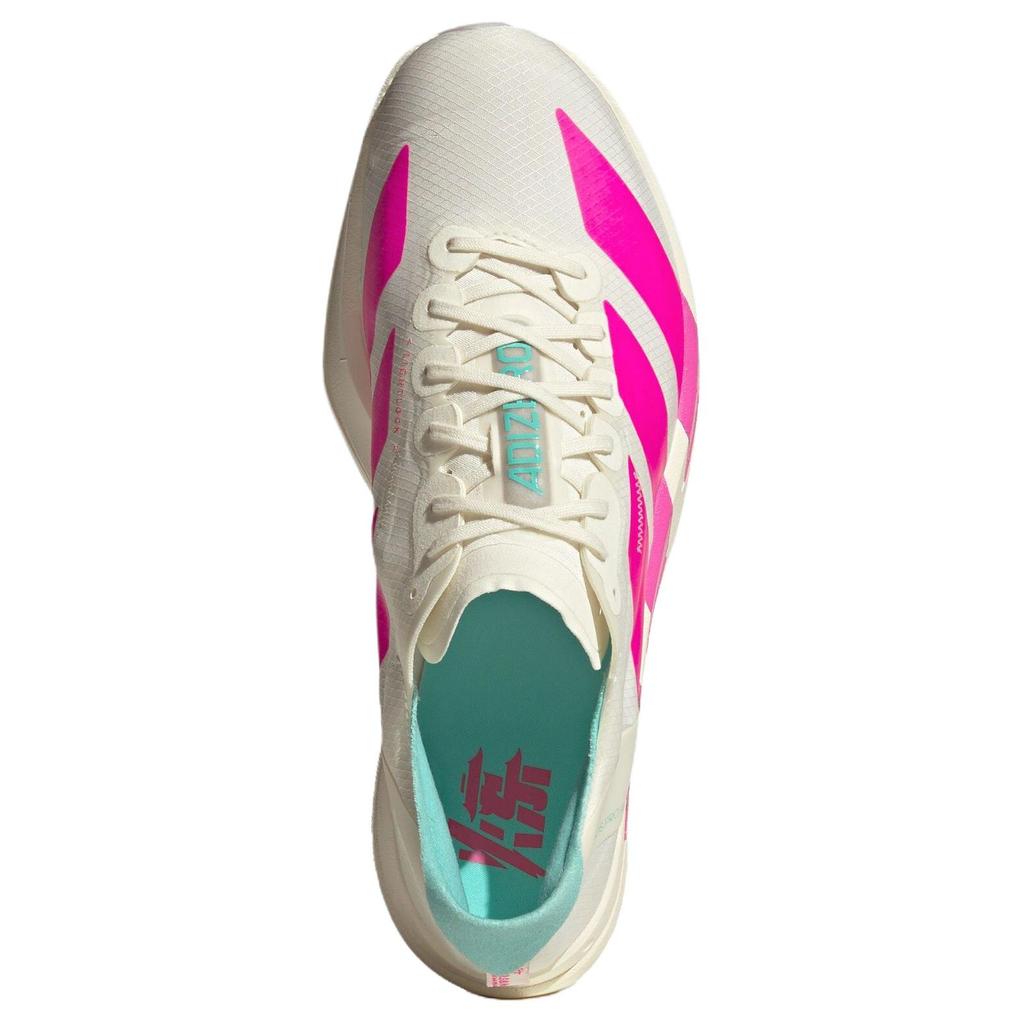 adidas Adizero Adios Pro 4 Лимитированная серия Carbon Pillar Удобные Прочные Марафонские Гоночные Кроссовки Мужские Кроссовки Белый Ярко-розовый KJ3873