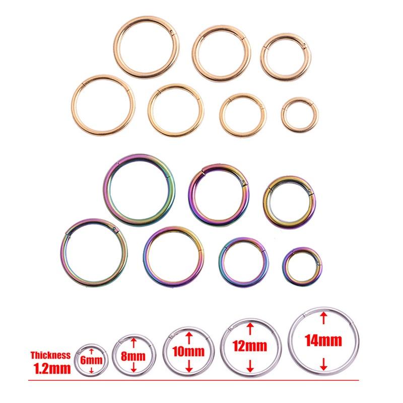 Потрясающее стальное кольцо для носа-септума с бесшовным видом и гипоаллергенностью