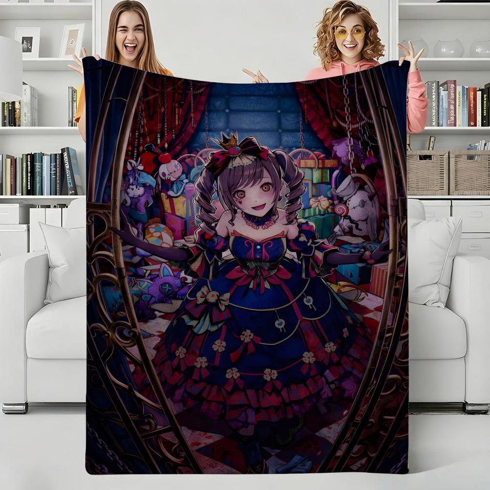 Anime B-BanGDream Throw Flannel Blanket Perfect for Sofa Office Bed Travel Sleep Read Relax Camping four season use