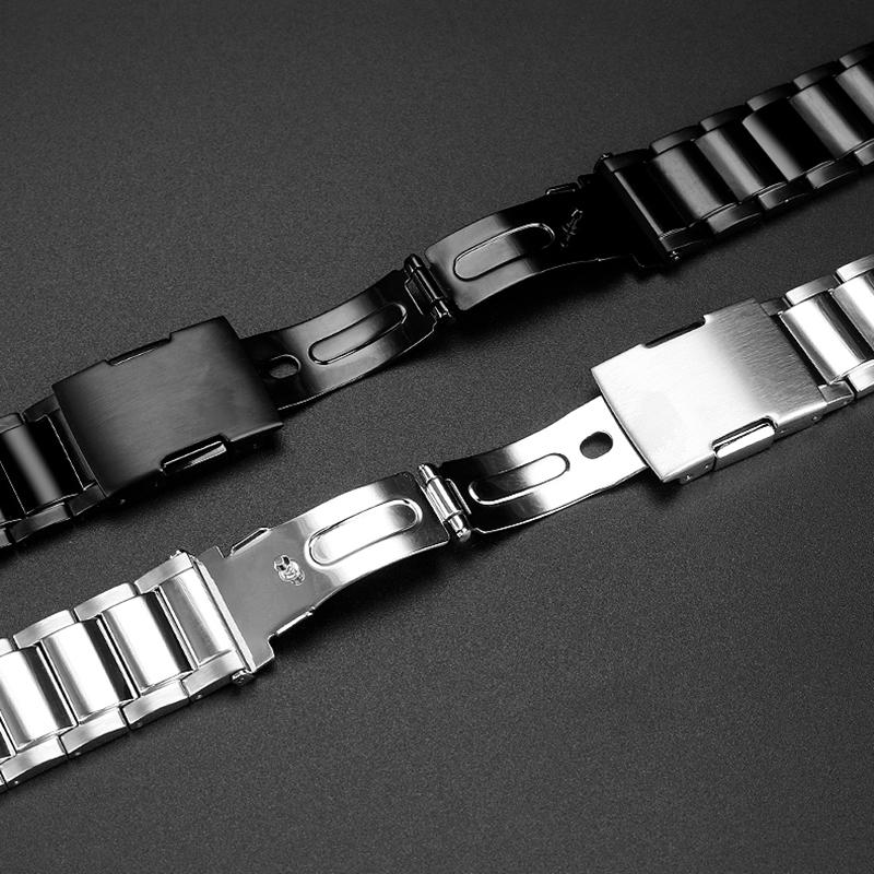 Цельный стальной ремешок с изогнутым концом для серии Casio EDIFICE Ремешок EQB-501 EQB-800 Дугообразный Прецизионная стальная цепочка для часов Мужские 22 ммMN