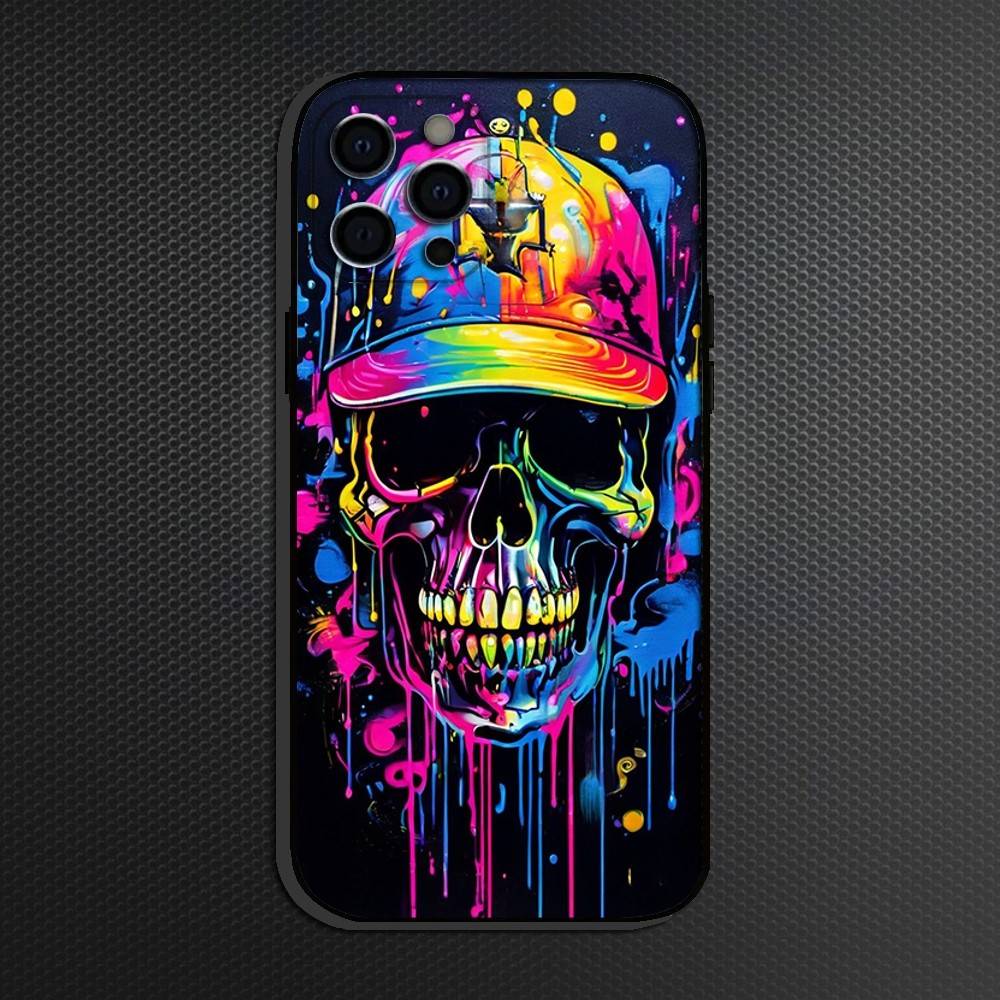 Skeleton Phone Case For iPhone 16,15,14,13,12,11 Plus,Pro Max, Others Soft Black Cover