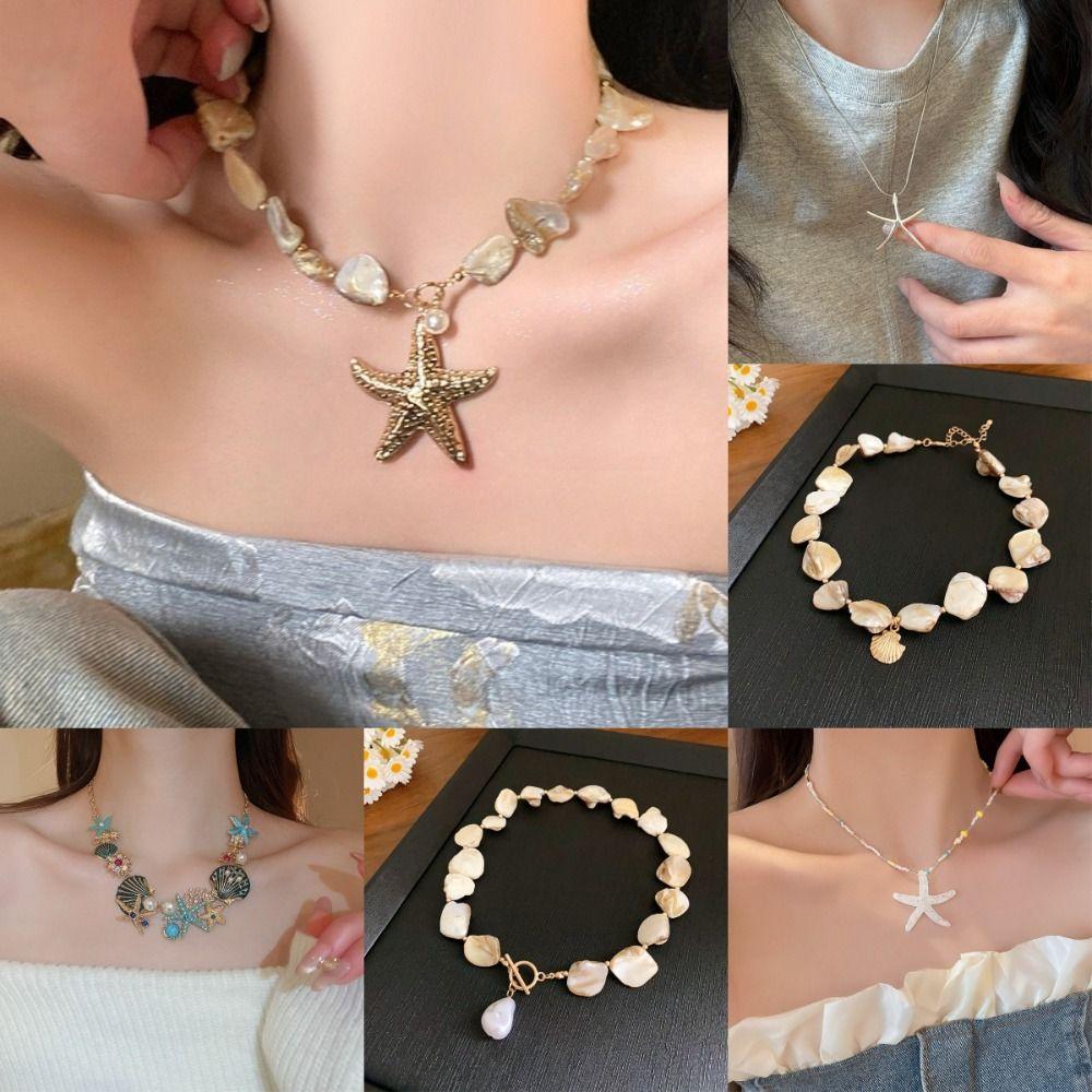 Неправильной формы ракушка, ожерелье, богемный стиль, чокер из ракушек, новая цепочка для ключицы, женская мода