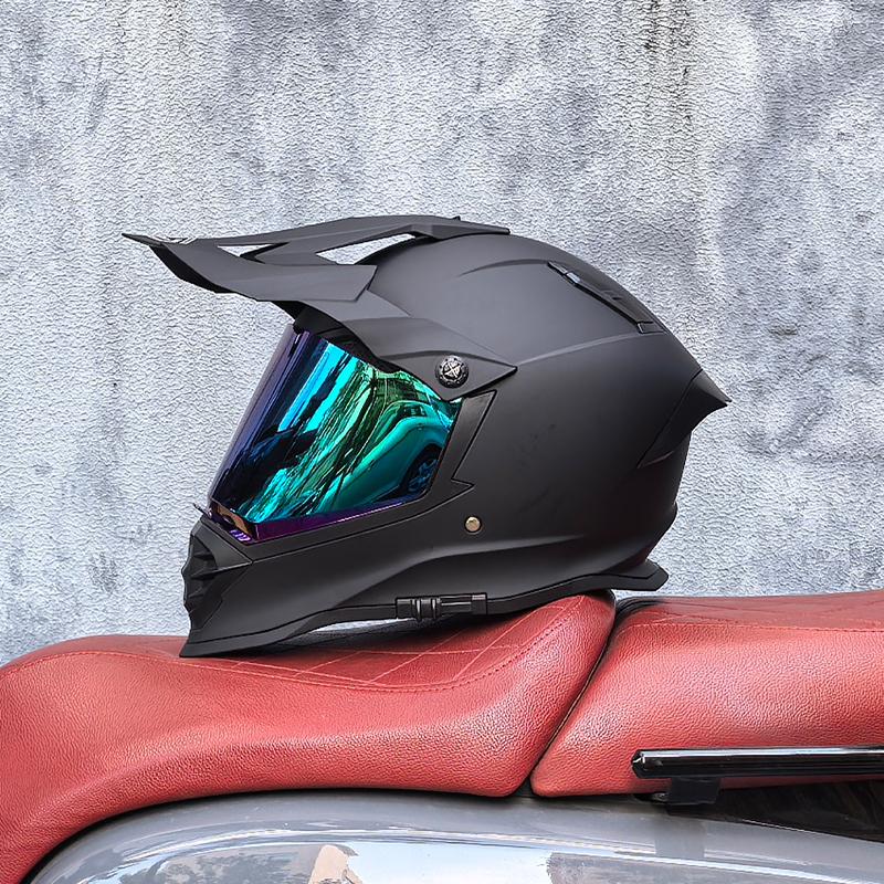 LVS Взрослый шлем для мотокросса фулфейс кросс-шлем с 800 внедорожными шлемами, сертификация DOT, двойной визор, в комплекте